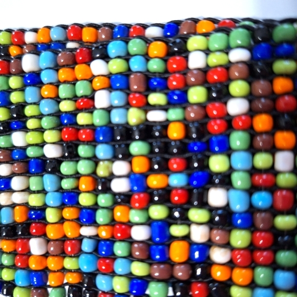 Boho Multicolored Glass Seed Beaded Stretch Belt main image 11